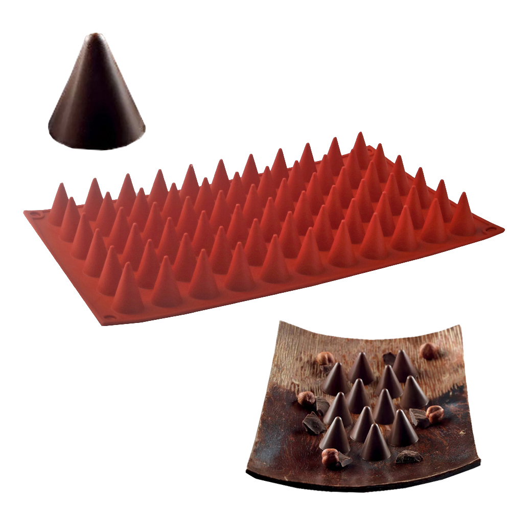 Silicone Mold Baking - 66 เซลล์กรวยช็อกโกแลตเบเกอรี่แม่พิมพ์ซิลิโคนเกรดอาหารช็อกโกแลตแม่พิมพ์เด็ก Candy Bakeware เค้กตกแต่งครัว Bakeware