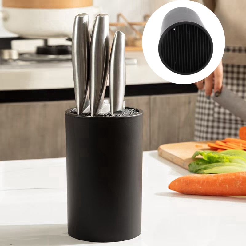 Kitchen Gadgets Hacks - ที่วางมีดแบบเสียบ มีดสำหรับเก็บในที่วาง มีดผลไม้ มีดสับ มีดสับกระดูก กรรไกร