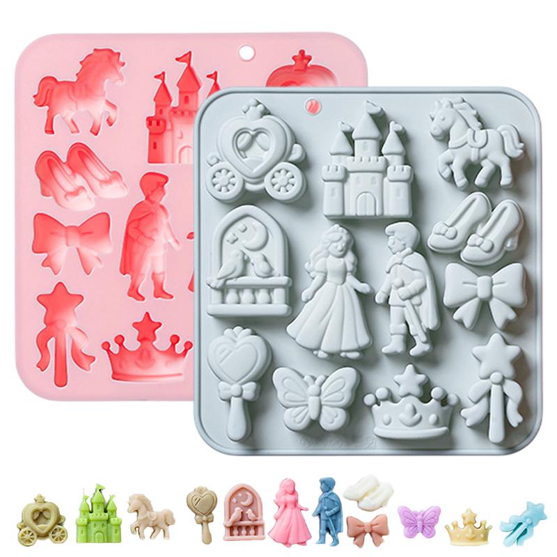Silicone Mold Baking - 🌸 แม่พิมพ์ซิลิโคนรูปเจ้าชายเจ้าหญิง 12 ช่อง 3 มิติ