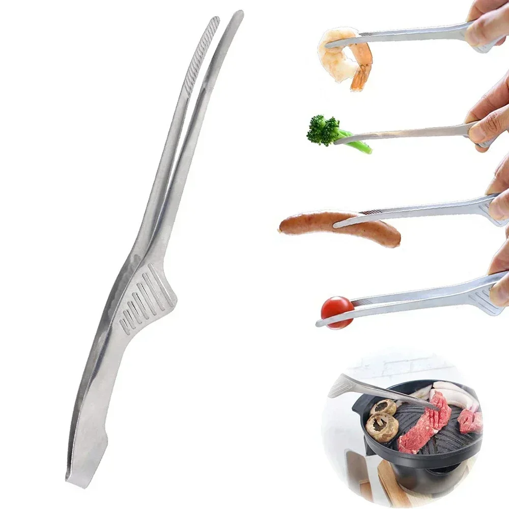 Korean Kitchen Gadgets - 1/2/5 ชิ้น ที่คีบอาหารสแตนเลส ที่คีบอาหารเกาหลี บาร์บีคิว สเต็ก