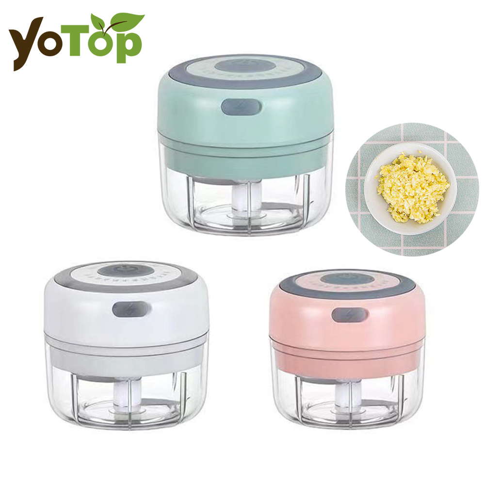 Kitchen Gadgets Hacks - เครื่องบดกระเทียมไฟฟ้าแบบพกพาขนาด100มล. เครื่องปั่นอาหารกระเทียมเครื่องใช้ในครัว
