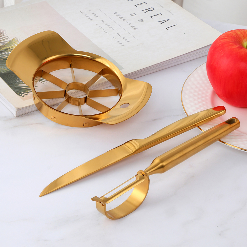 Kitchen Gadgets Hacks - 1/3PCS สแตนเลสสตีลผลไม้ผักเครื่องมือ Apple ตัดมีดผลไม้ Divider Melon