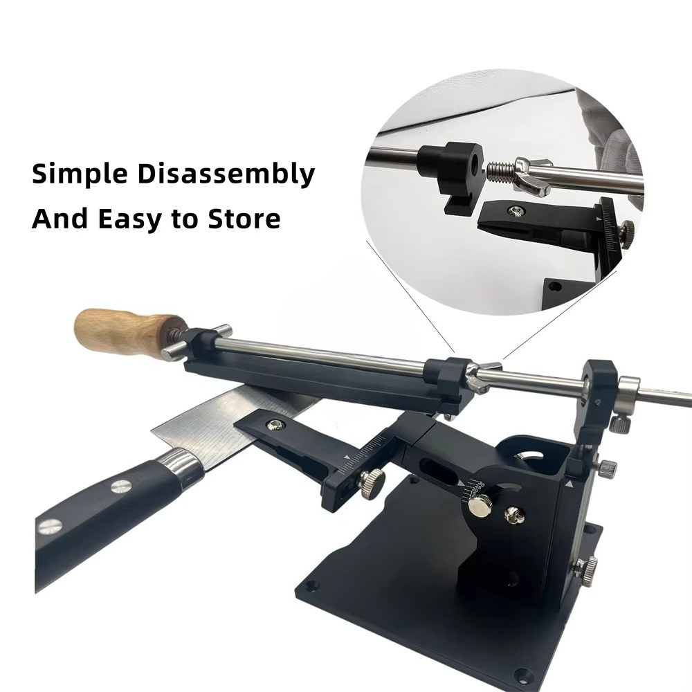 Knife Sharpener - ระบบลับคมมีดความแม่นยำสูง ชุดหินลับ 3 ชนิด ปรับมุมได้ พร้อมคลิปสำหรับมีดเชฟ/มีดล่าสัตว์
