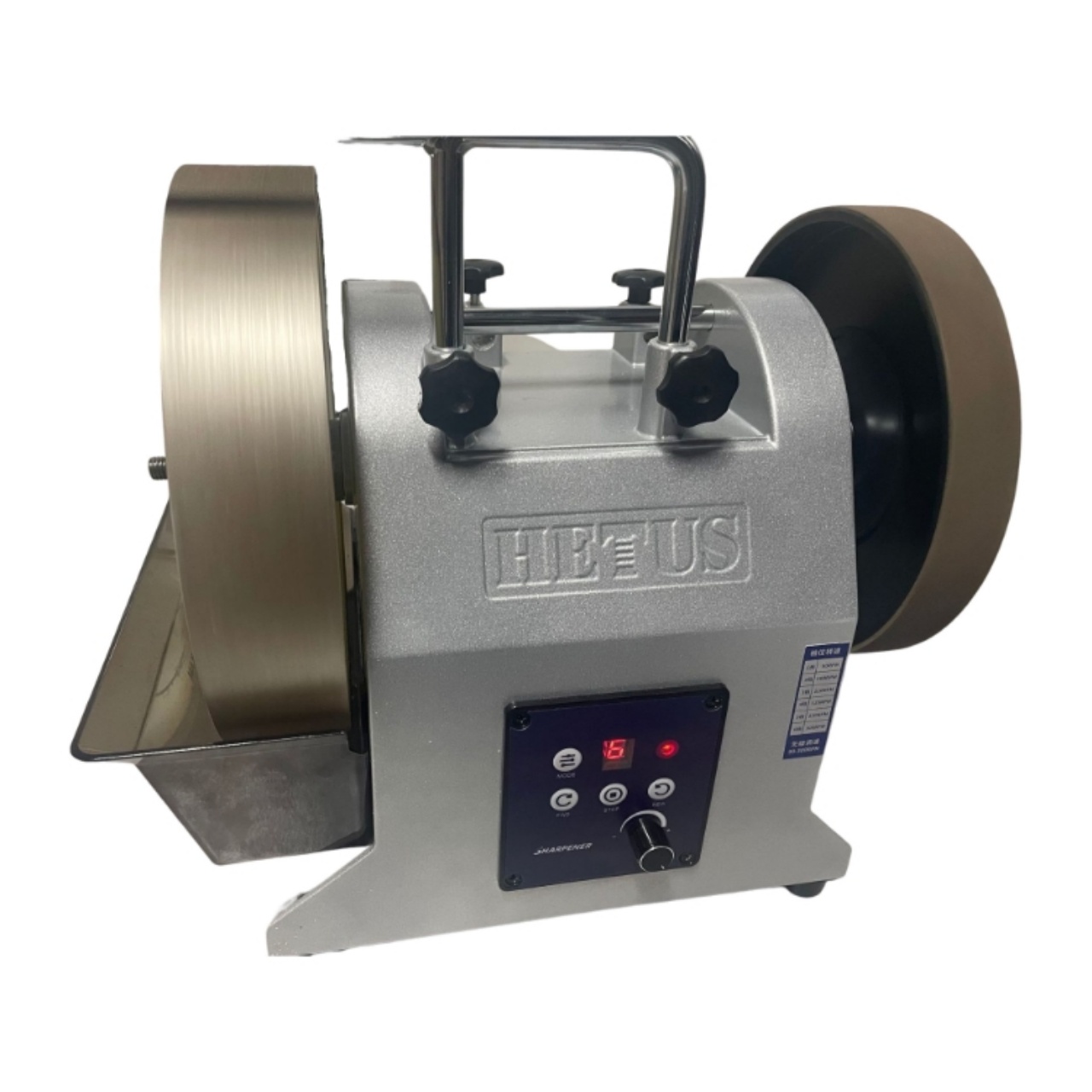 Knife Sharpener - เครื่องเจียรมุมไฟฟ้า 60-240V สำหรับงานอุตสาหกรรมขนาดเล็ก พร้อมมอเตอร์ไร้แปรงถ่าน ปรับความเร็วได้ ผลิตจากสแตนเลส