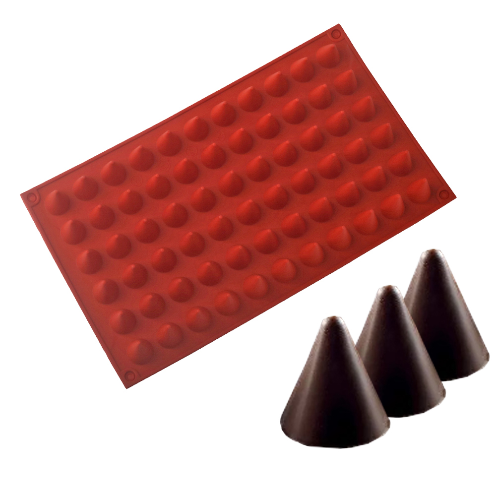 66 เซลล์กรวยช็อกโกแลตเบเกอรี่แ - Silicone Mold Baking บทวิจารณ์และราคา