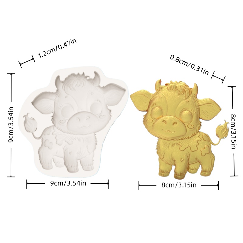 แม่พิมพ์ซิลิโคนรูปวัวน่ารัก กา - Silicone Mold Baking บทวิจารณ์และราคา