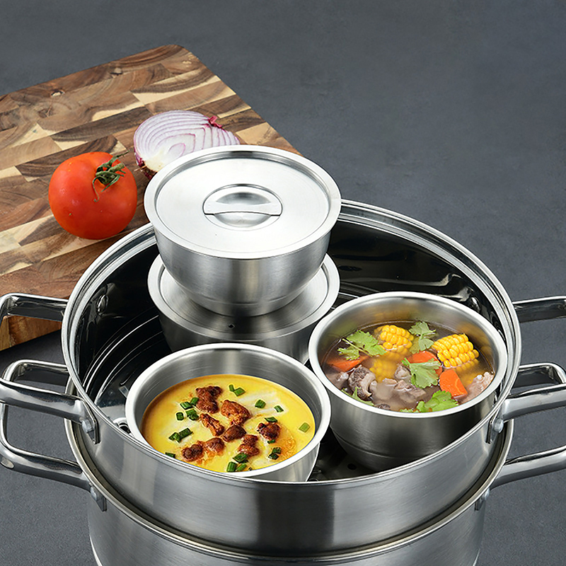 ชามข้าวสแตนเลสพร้อมฝาปิด 1 ชิ้ - Korean Kitchen Gadgets บทวิจารณ์และราคา