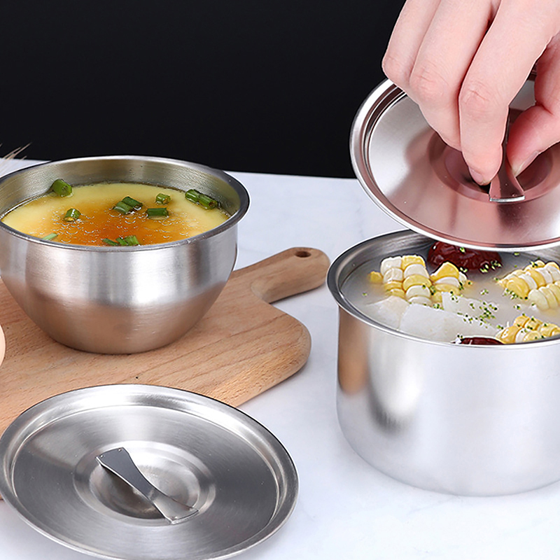 ชามข้าวสแตนเลสพร้อมฝาปิด 1 ชิ้ - Korean Kitchen Gadgets บทวิจารณ์และราคา