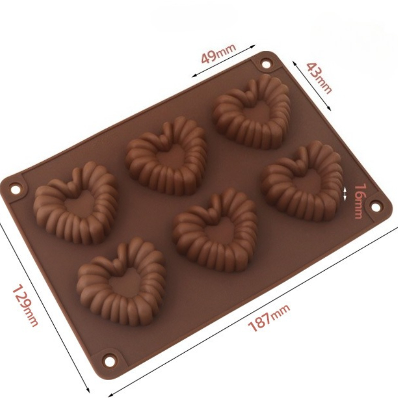 รูปหัวใจซิลิโคนช็อกโกแลตแม่พิม - Silicone Mold Baking บทวิจารณ์และราคา