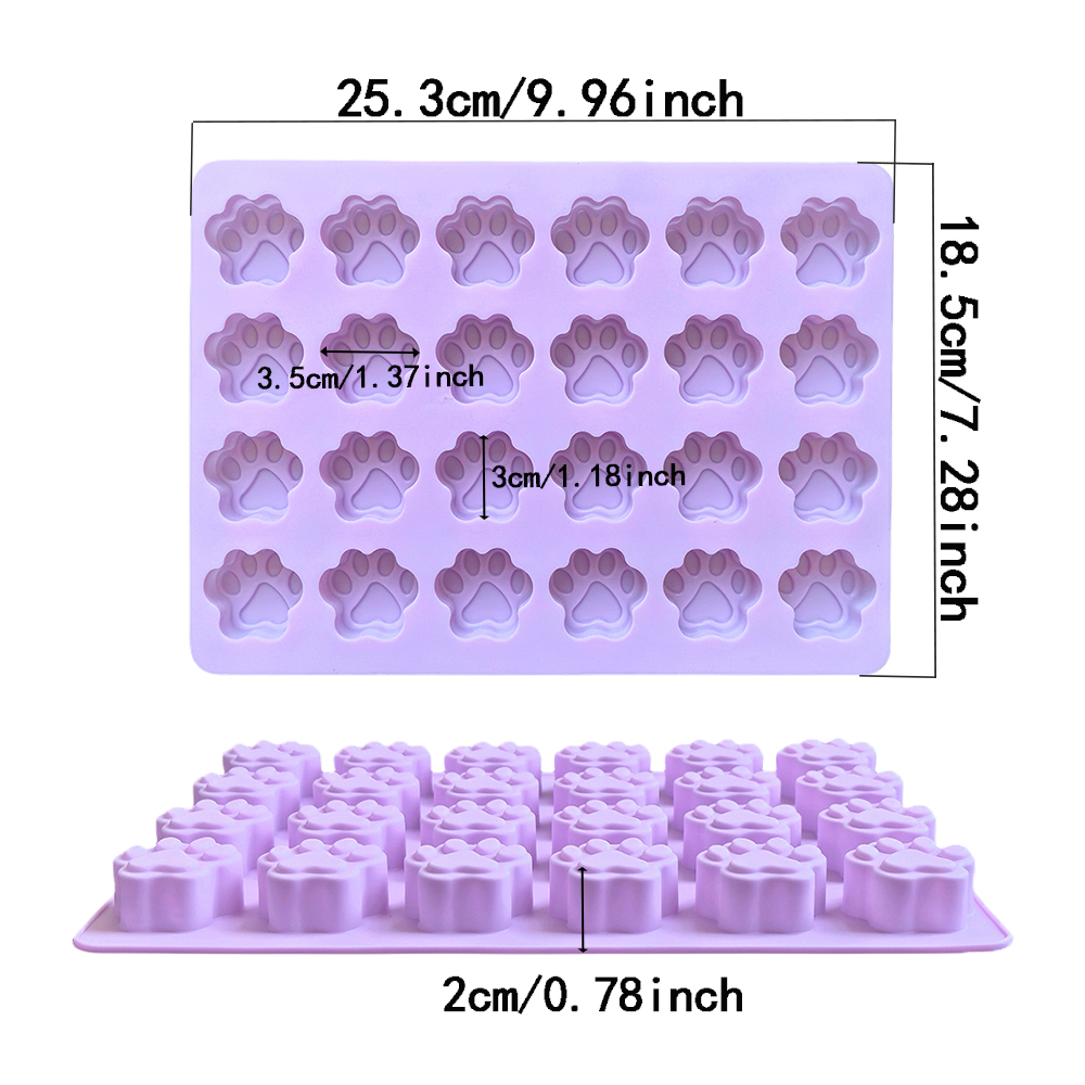 1 PC 24 หลุม Cat PAW รูปช็อกโก - Silicone Mold Baking บทวิจารณ์และราคา