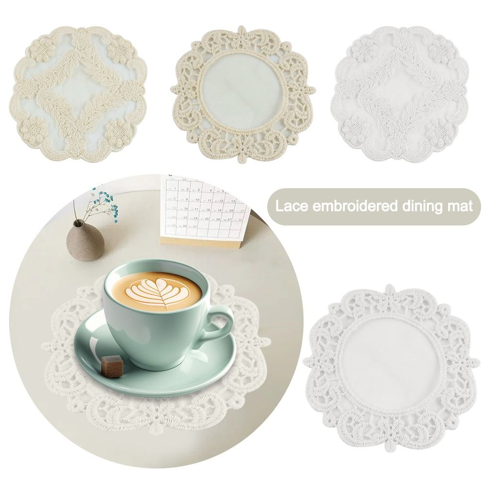 ผ้าเช็ดปากลูกไม้ปัก Coaster งา - Korean Kitchen Gadgets บทวิจารณ์และราคา