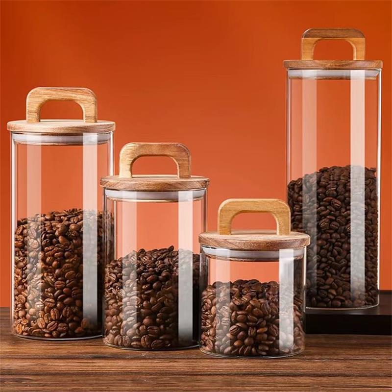 ขวดแก้วใสพร้อมฝาปิดไม้ไผ่กระป๋ - Korean Kitchen Gadgets บทวิจารณ์และราคา
