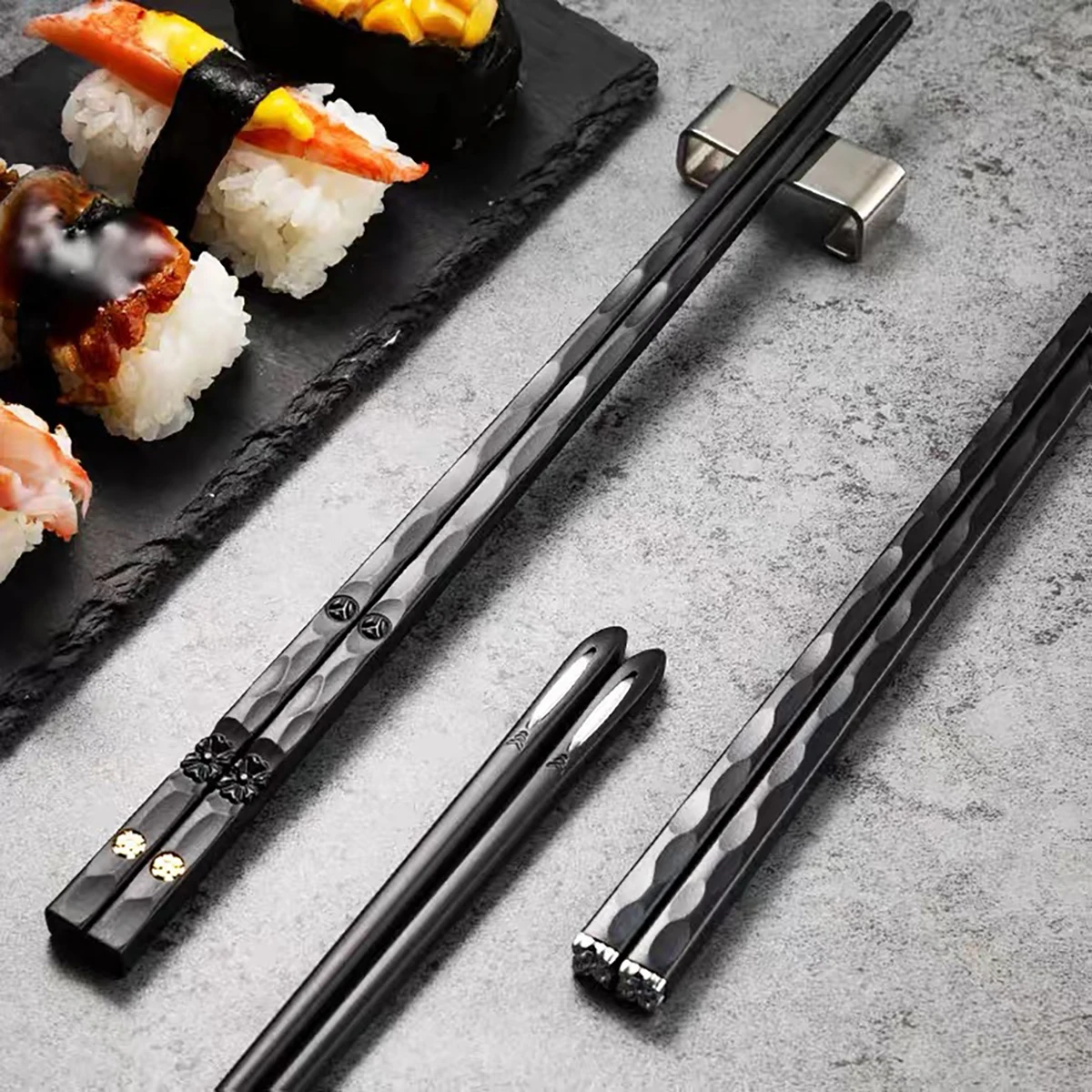 ตะเกียบญี่ปุ่น5คู่ตะเกียบซูชิต - Korean Kitchen Gadgets บทวิจารณ์และราคา