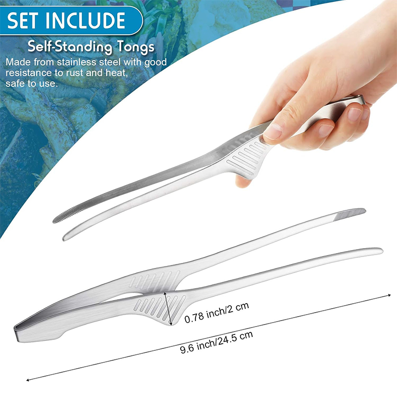 LMETJMA สแตนเลสสตีลแหนบย่าง Pa - Korean Kitchen Gadgets บทวิจารณ์และราคา