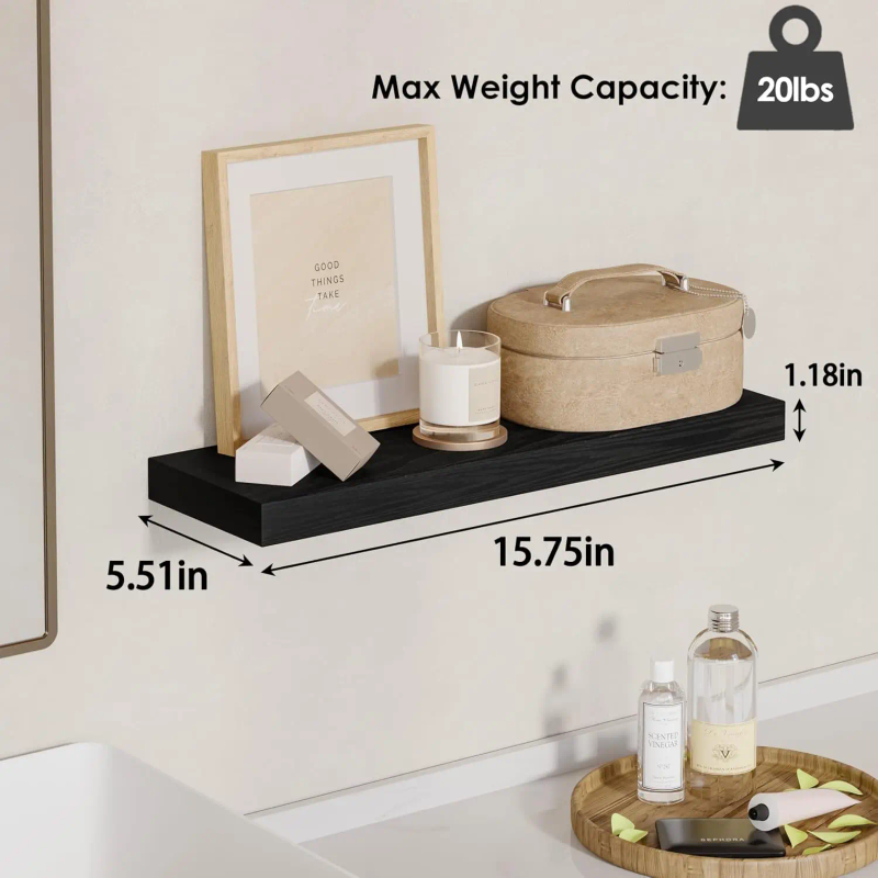 ชั้นวางของติดผนังไม้เนื้อแข็งแ - Kitchen Gadgets Hacks บทวิจารณ์และราคา