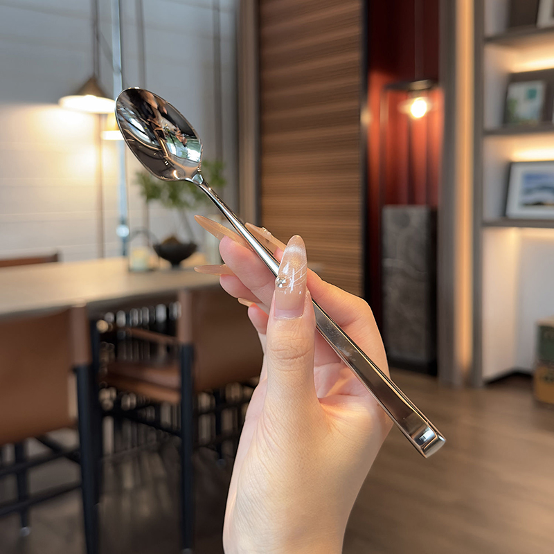 ช้อนสแตนเลสสตีลเกาหลีด้ามยาวช้ - Korean Kitchen Gadgets บทวิจารณ์และราคา